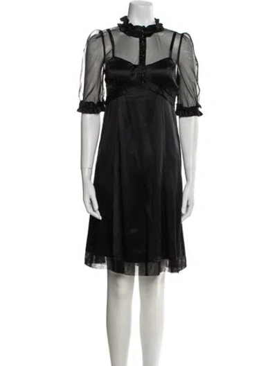 Pre-owned Marc Jacobs Silk Knee-length Dress In Black