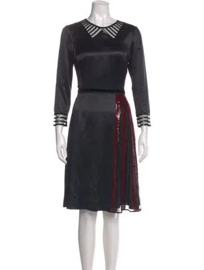 Pre-owned Marc Jacobs Silk Knee-length Dress In Black