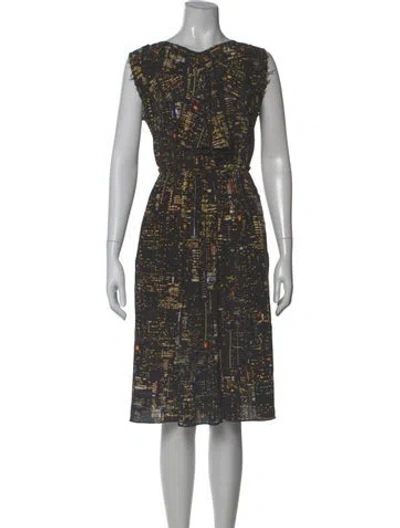 Pre-owned Marc Jacobs Silk Knee-length Dress In Black