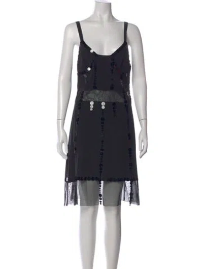 Pre-owned Marc Jacobs Silk Knee-length Dress In Black