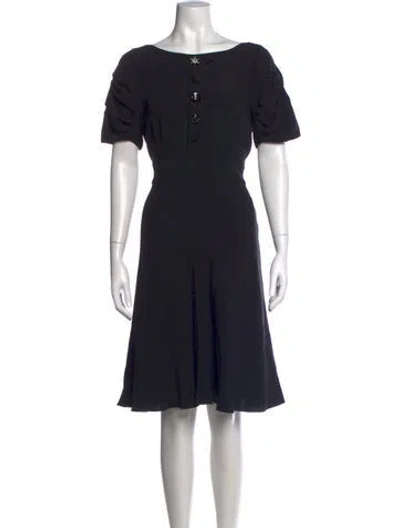 Pre-owned Marc Jacobs Silk Knee-length Dress In Black
