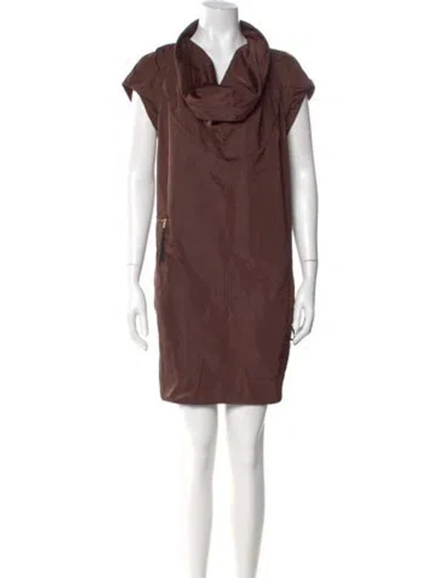 Pre-owned Marc Jacobs Silk Knee-length Dress In Brown