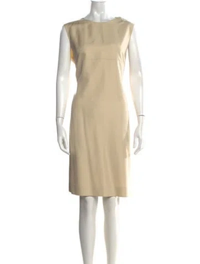 Pre-owned Marc Jacobs Silk Knee-length Dress In Neutrals