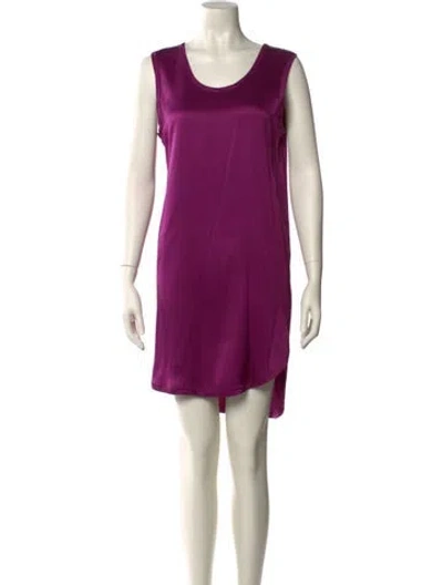 Pre-owned Marc Jacobs Silk Knee-length Dress In Purple