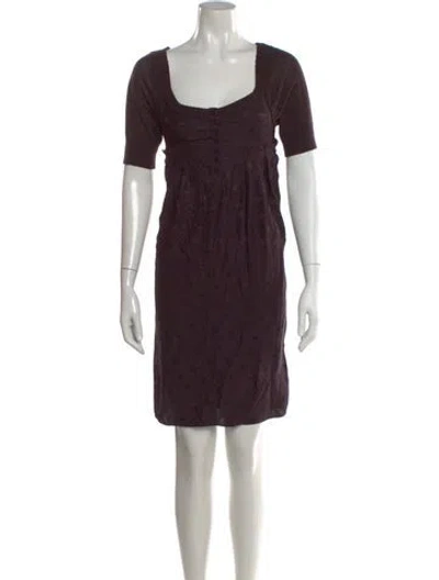 Pre-owned Marc Jacobs Silk Knee-length Dress In Purple