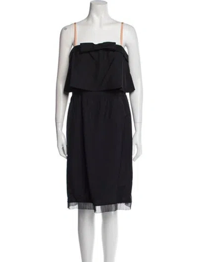 Pre-owned Marc Jacobs Silk Knee-length Dress W/ Tags In Black