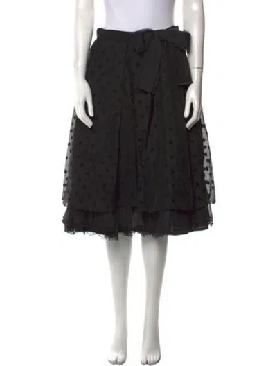 Pre-owned Marc Jacobs Silk Knee-length Skirt In Black