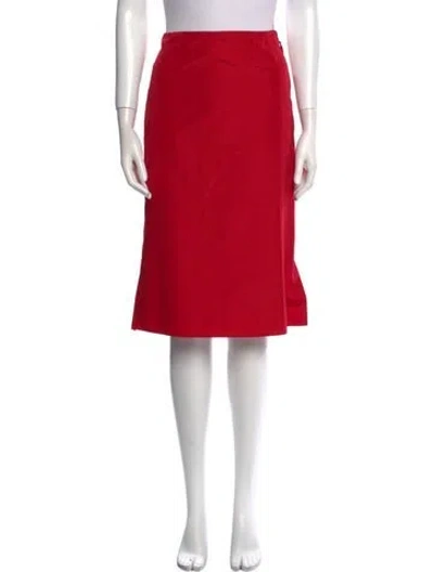 Pre-owned Marc Jacobs Silk Knee-length Skirt In Red