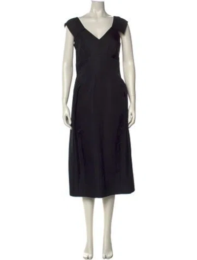 Pre-owned Marc Jacobs Silk Long Dress In Black