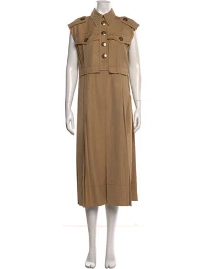 Pre-owned Marc Jacobs Silk Long Dress In Brown