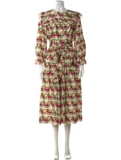 Pre-owned Marc Jacobs Silk Long Dress In Pink