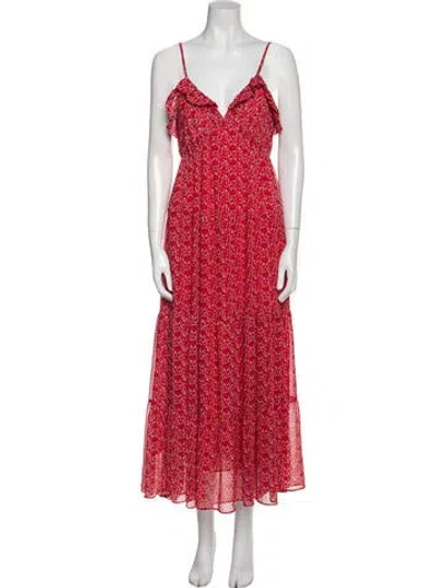 Pre-owned Marc Jacobs Silk Long Dress In Red