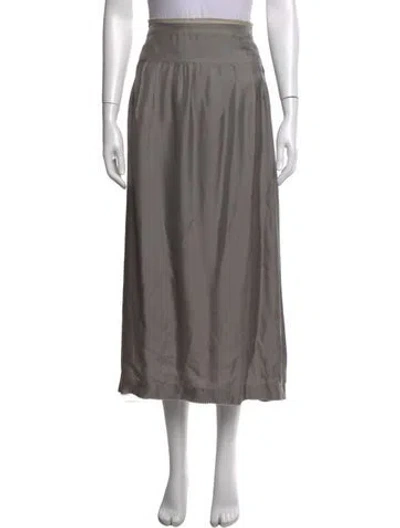 Pre-owned Marc Jacobs Silk Long Skirt In Grey