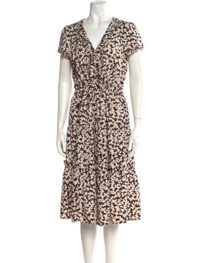 Pre-owned Marc Jacobs Silk Midi Length Dress In Black