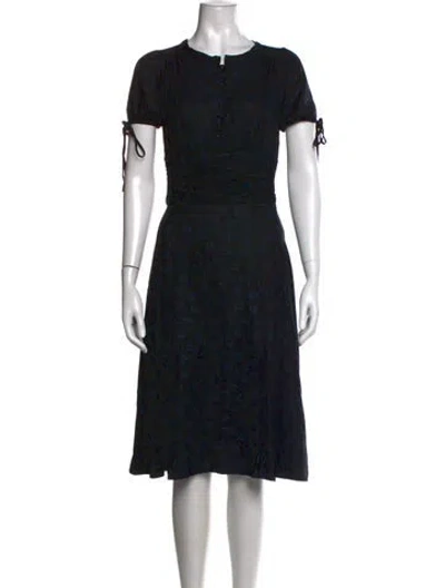 Pre-owned Marc Jacobs Silk Midi Length Dress In Black