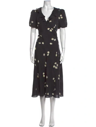 Pre-owned Marc Jacobs Silk Midi Length Dress In Black