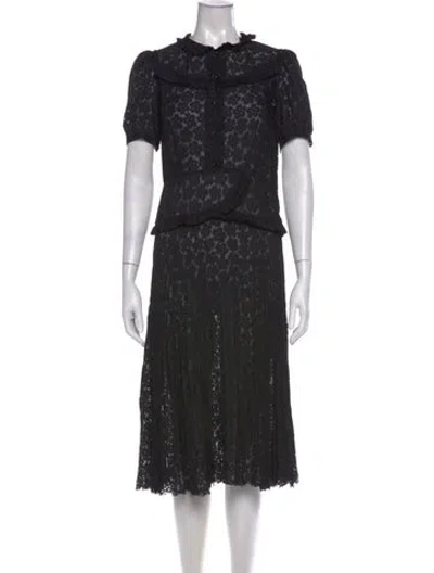 Pre-owned Marc Jacobs Silk Midi Length Dress In Black