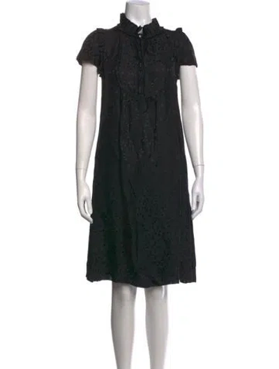 Pre-owned Marc Jacobs Silk Midi Length Dress In Black