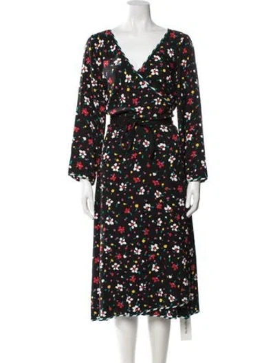 Pre-owned Marc Jacobs Silk Midi Length Dress In Black/red