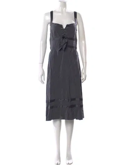 Pre-owned Marc Jacobs Silk Midi Length Dress In Gray