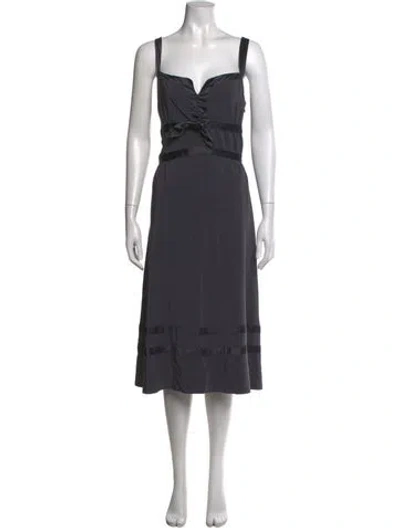 Pre-owned Marc Jacobs Silk Midi Length Dress In Gray