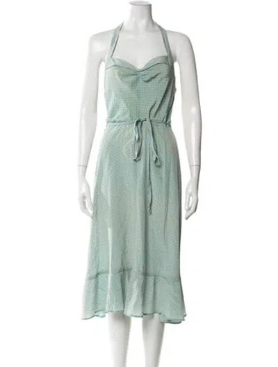 Pre-owned Marc Jacobs Silk Midi Length Dress In Green
