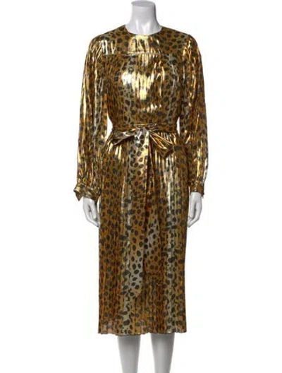 Pre-owned Marc Jacobs Silk Midi Length Dress In Multi