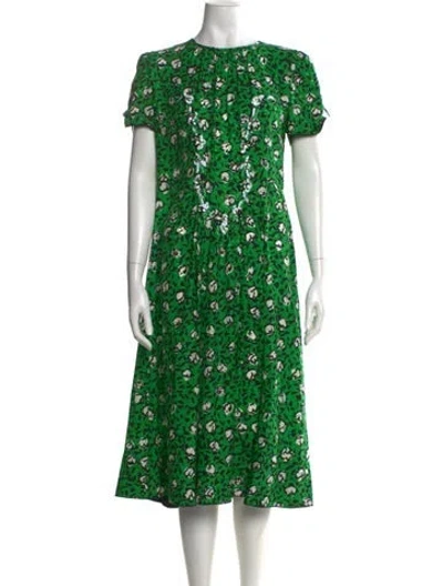 Pre-owned Marc Jacobs Silk Midi Length Dress In Multi