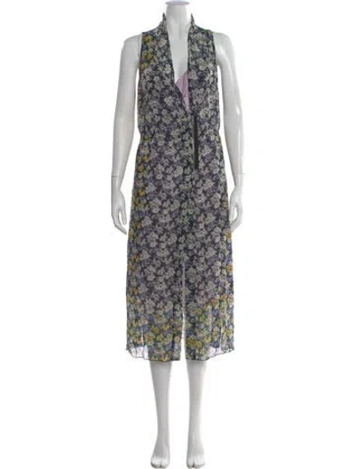 Pre-owned Marc Jacobs Silk Midi Length Dress In Multi