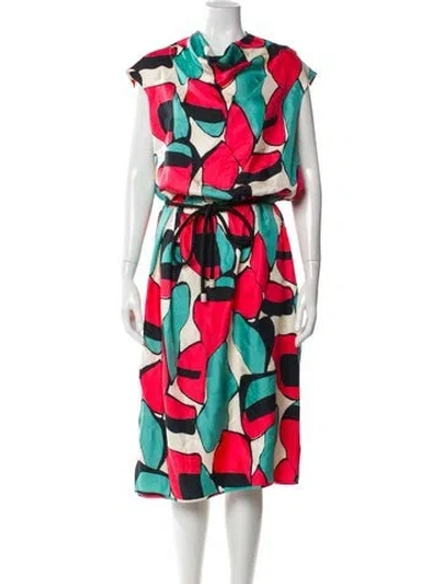 Pre-owned Marc Jacobs Silk Midi Length Dress In Neutral