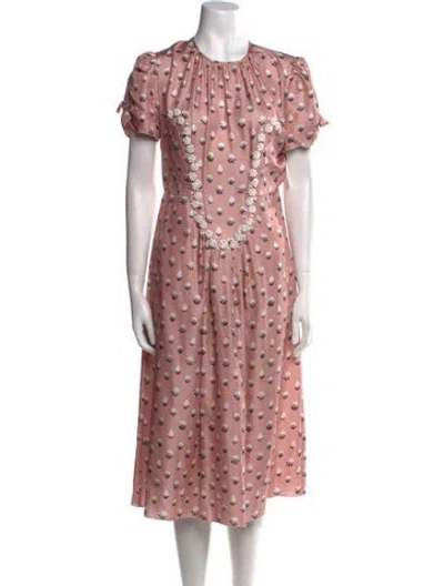 Pre-owned Marc Jacobs Silk Midi Length Dress In Pink