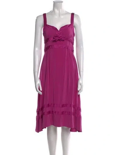Pre-owned Marc Jacobs Silk Midi Length Dress In Pink