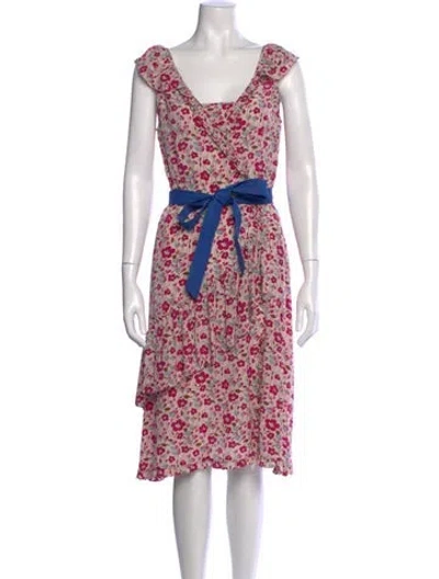 Pre-owned Marc Jacobs Silk Midi Length Dress In Pink