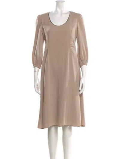 Pre-owned Marc Jacobs Silk Midi Length Dress W/ Tags In Neutral