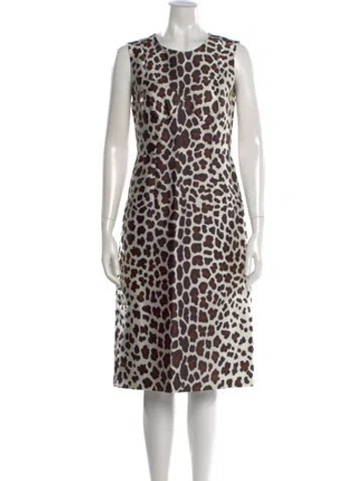 Pre-owned Marc Jacobs Silk Midi Length Dress In White