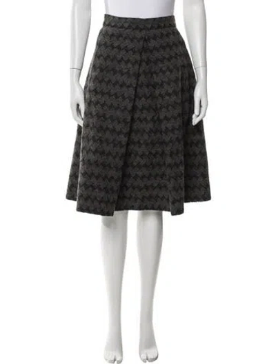 Pre-owned Marc Jacobs Silk Midi Length Skirt In Gray