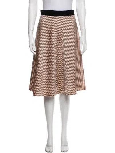 Pre-owned Marc Jacobs Silk Midi Length Skirt In Neutral