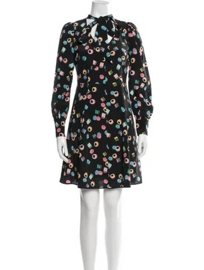 Pre-owned Marc Jacobs Silk Mini Dress In Black