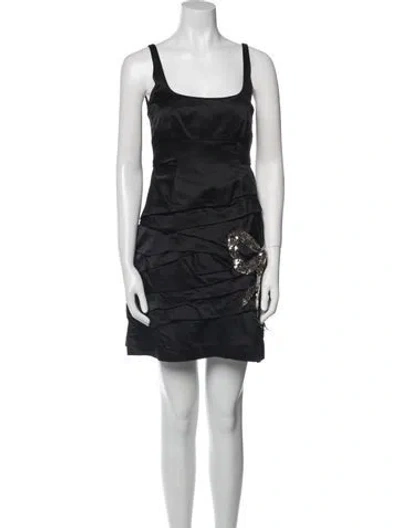 Pre-owned Marc Jacobs Silk Mini Dress In Black