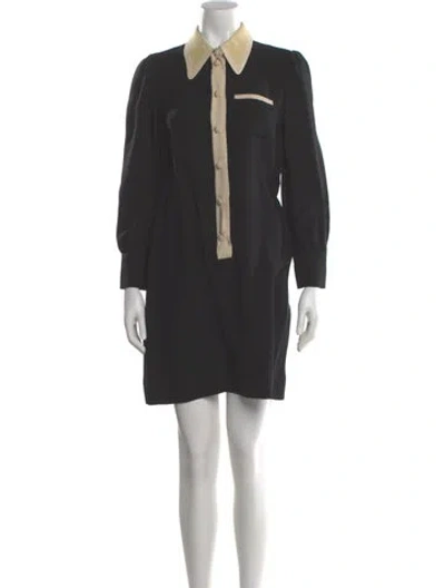 Pre-owned Marc Jacobs Silk Mini Dress In Black