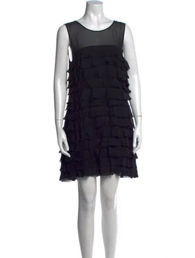 Pre-owned Marc Jacobs Silk Mini Dress In Black
