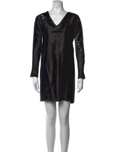 Pre-owned Marc Jacobs Silk Mini Dress In Black