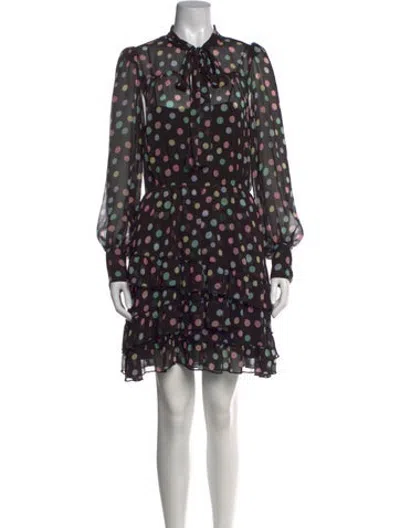 Pre-owned Marc Jacobs Silk Mini Dress In Black