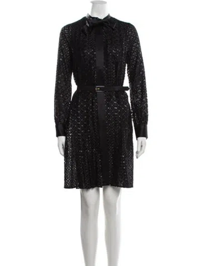 Pre-owned Marc Jacobs Silk Mini Dress In Black/metallic