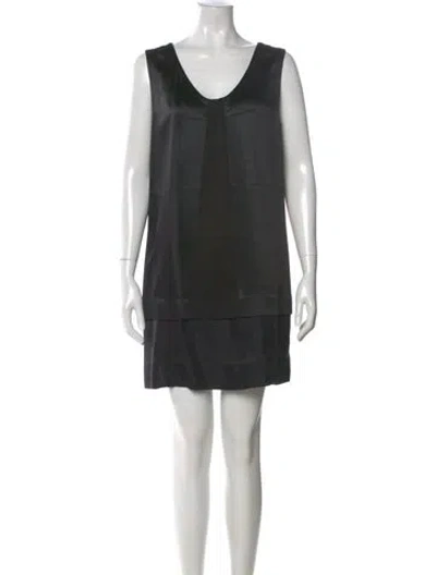 Pre-owned Marc Jacobs Silk Mini Dress In Blue