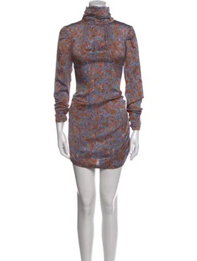 Pre-owned Marc Jacobs Silk Mini Dress In Blue