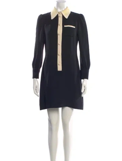 Pre-owned Marc Jacobs Silk Mini Dress In Blue