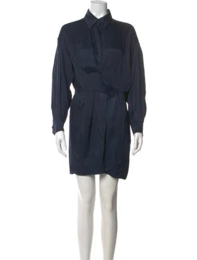 Pre-owned Marc Jacobs Silk Mini Dress In Blue