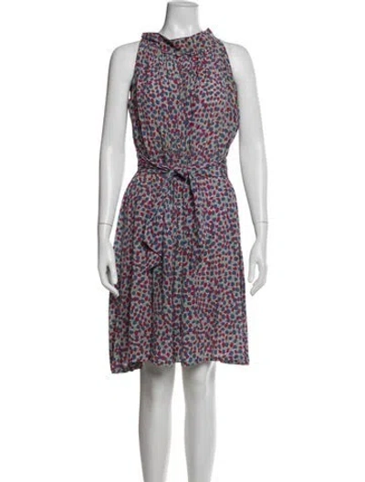 Pre-owned Marc Jacobs Silk Mini Dress In Blue