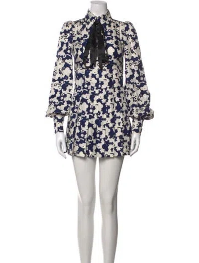 Pre-owned Marc Jacobs Silk Mini Dress In Blue
